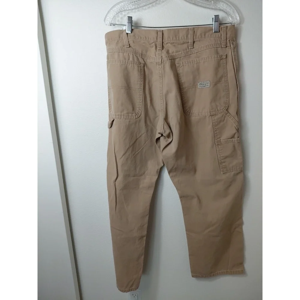 Wrangler Authentic Issue Mens 34x30 Carpenter Brown Jeans Pants 94LSWAO Canvas